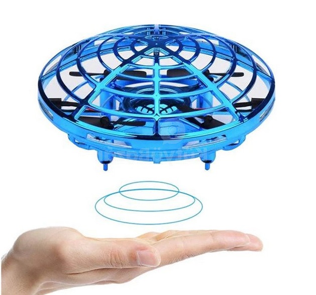 Színes, világító, érintés nélkül vezérelhetó UFO drón – világító repülő játék2