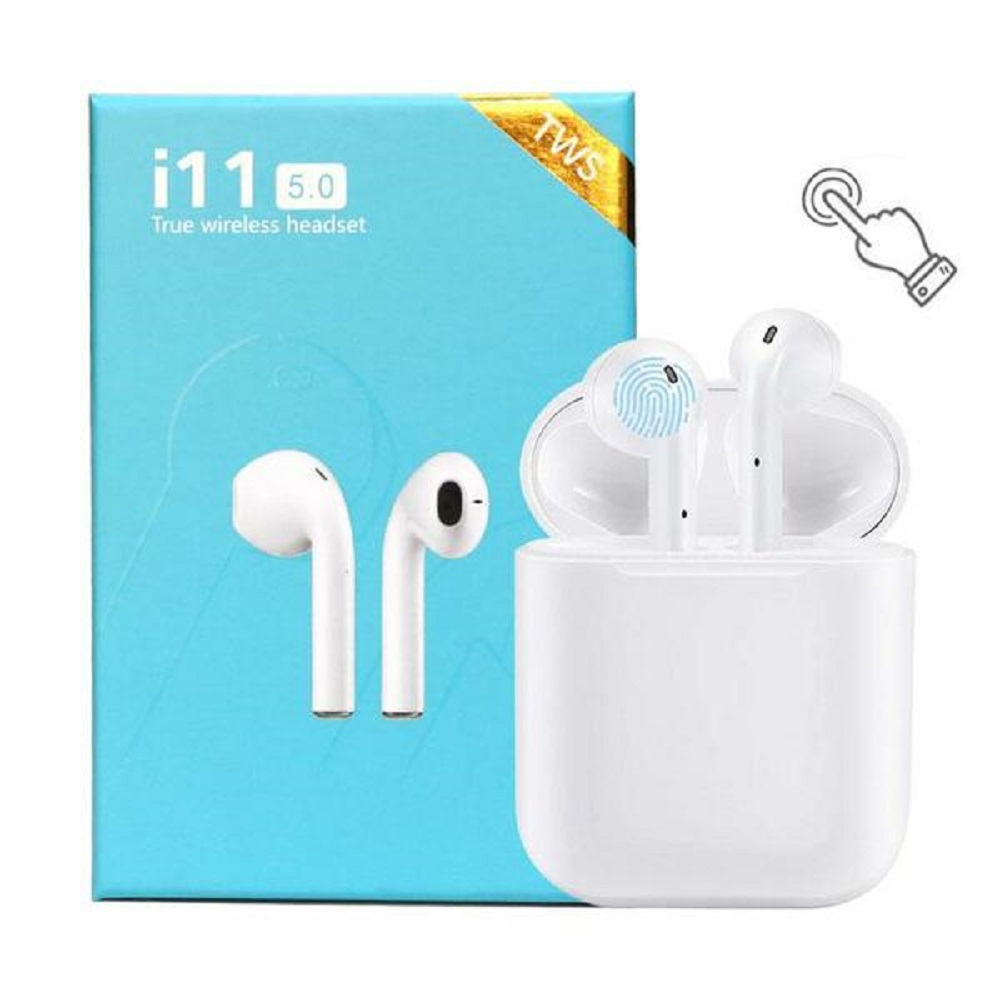 i11 TWS vezeték nélküli bluetooth fülhallgató töltőtokkal – fehér (BBV) (1)