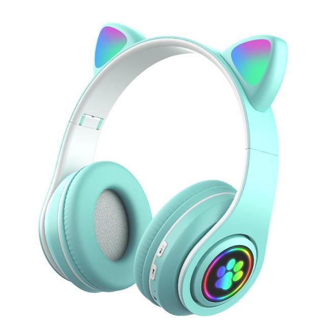 Cica füles vezeték nélküli fejhallgató – kék (2)