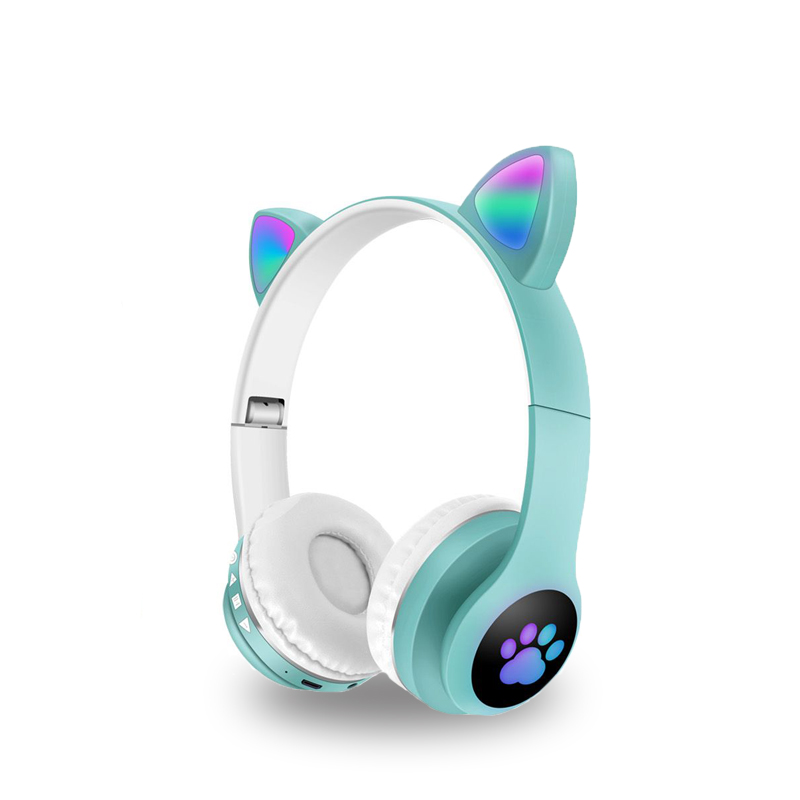 Cica füles vezeték nélküli fejhallgató – kék (4)