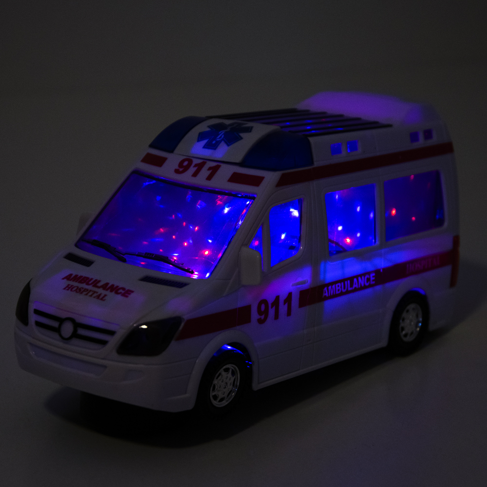 LED-es szirénázó játék mentőautó – tolat, kanyarodik, fékez 1