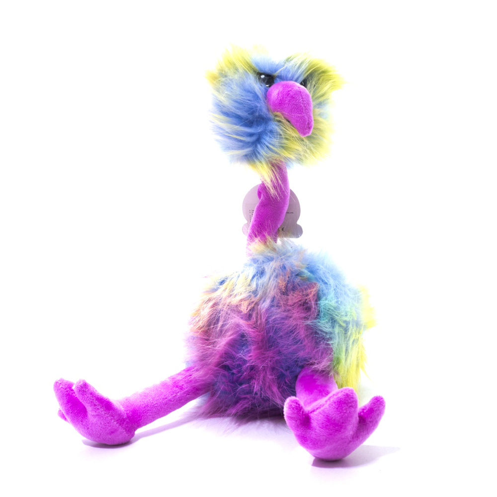 Zenélő, táncoló strucc szivárvány színű séróval (BBM) (4)