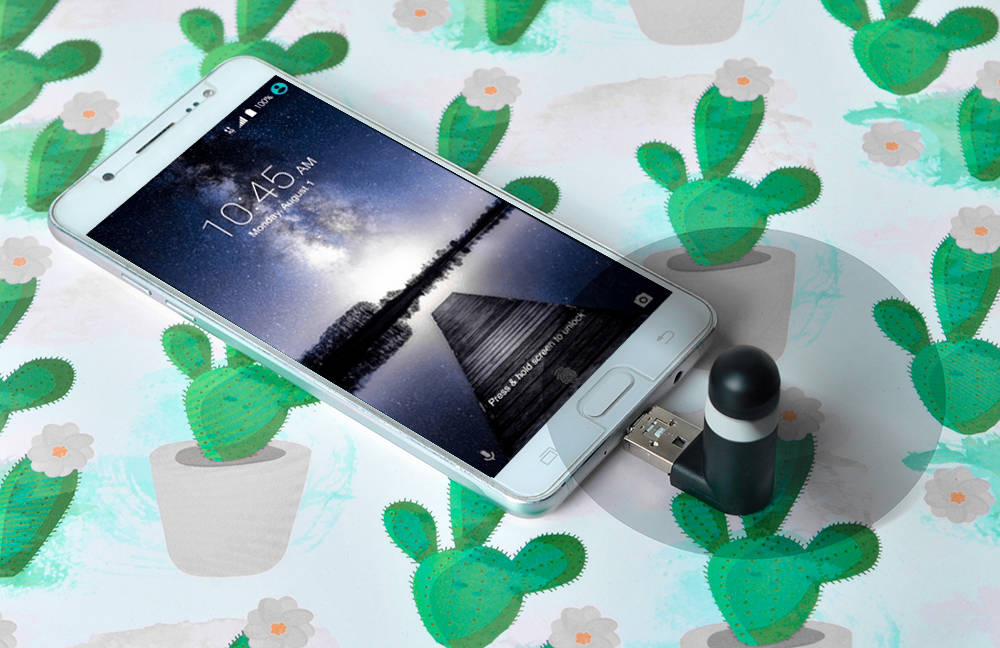 Hordozható mini USB és microUSB ventilátor telefonhoz és táblagéphez – 9 x 3,9 x 4cm, fekete szín (BB-5770) (10)