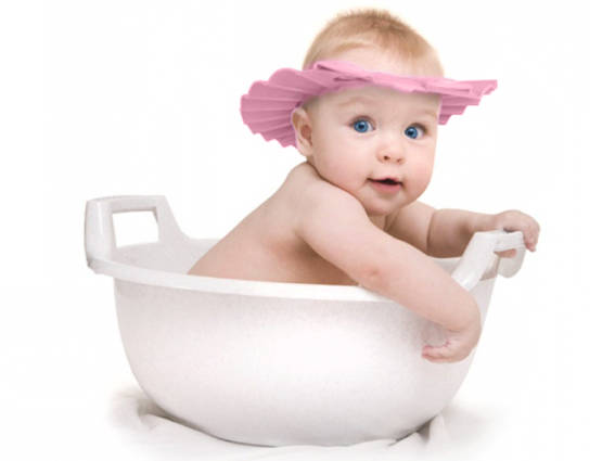 Vízálló és állítható zuhanysapka kisgyermekeknek – rózsaszín színű (BB-1835) (2)