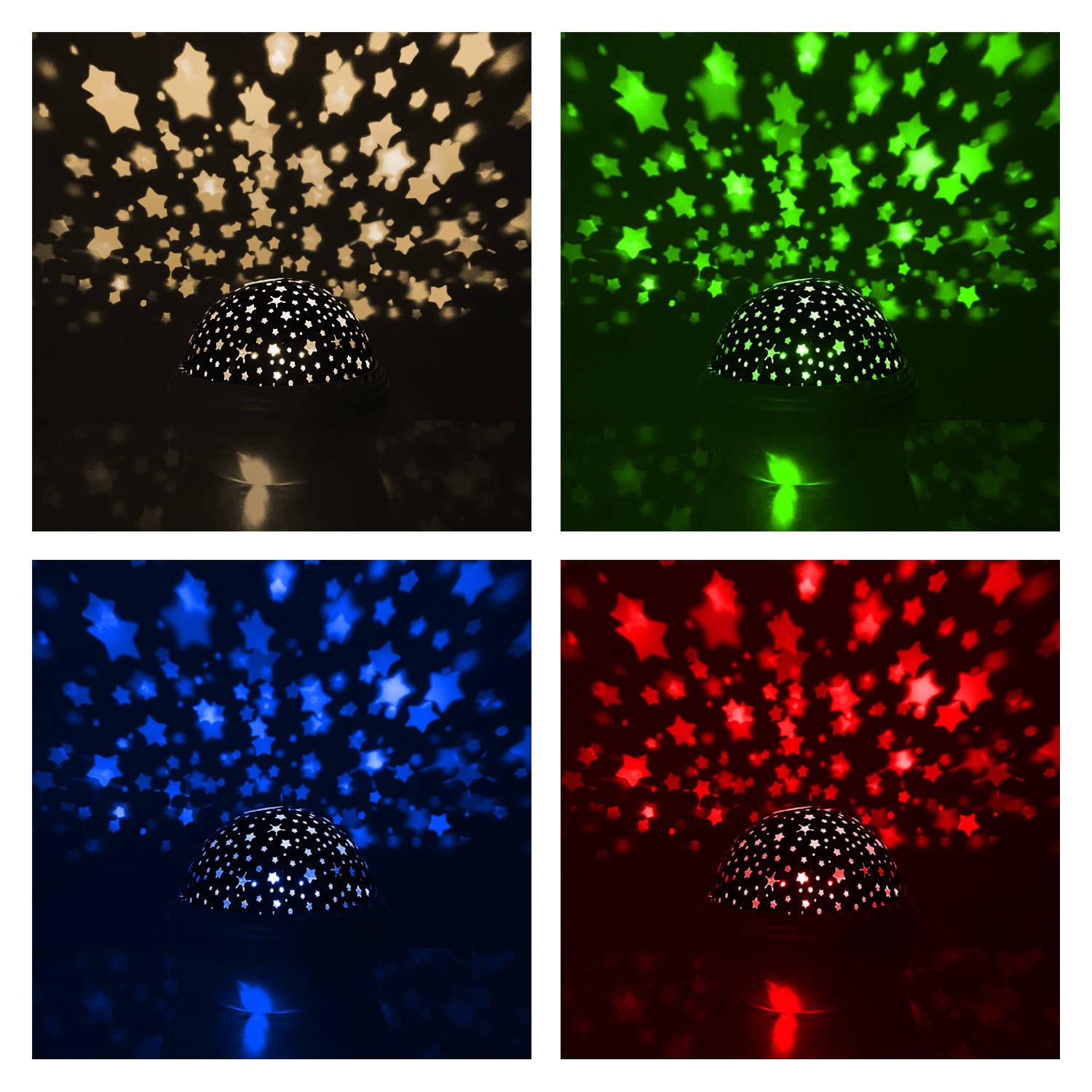 Forgó csillagfény LED lámpa, csillagos éjszakai égboltot vagy óceáni állatokat vetítő projektor gyerekeknek – kék (BB-16858) (10)